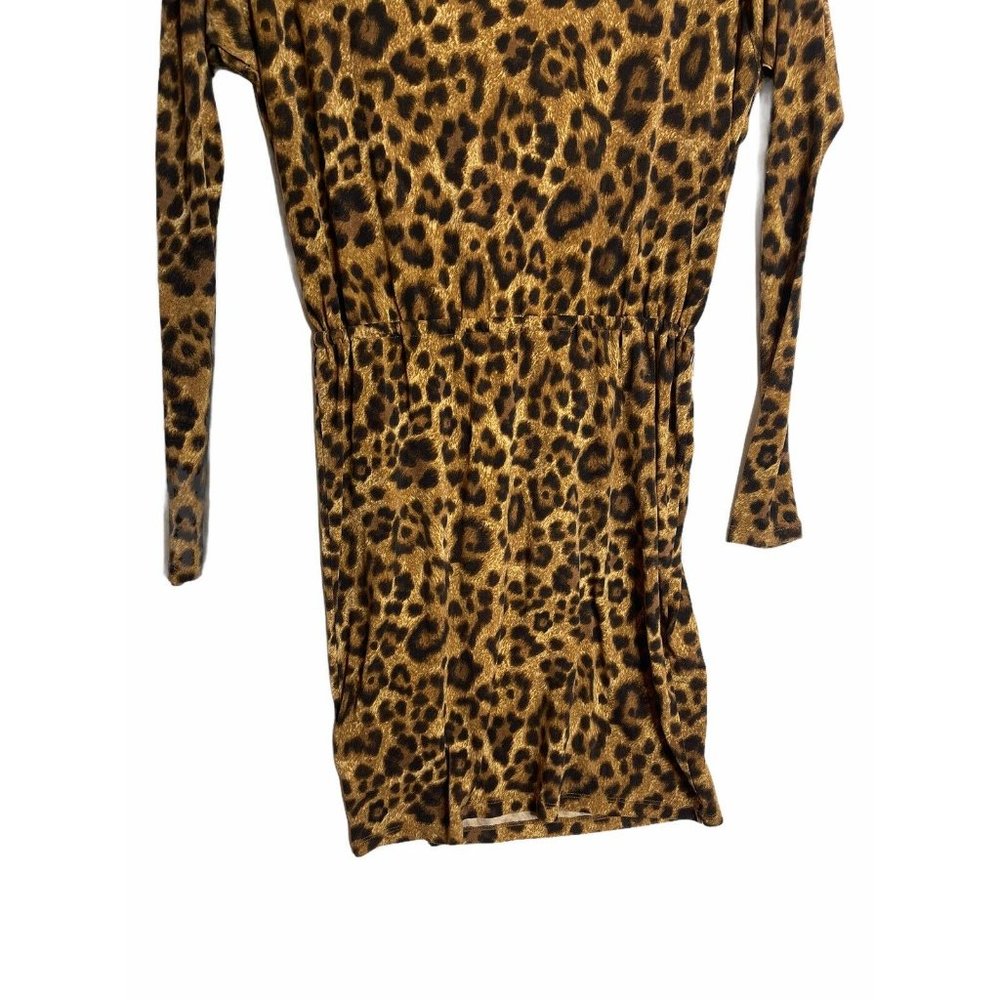 Michael Kors Long Sleeve Cheetah Print Dress XS - Picture 11 of 12